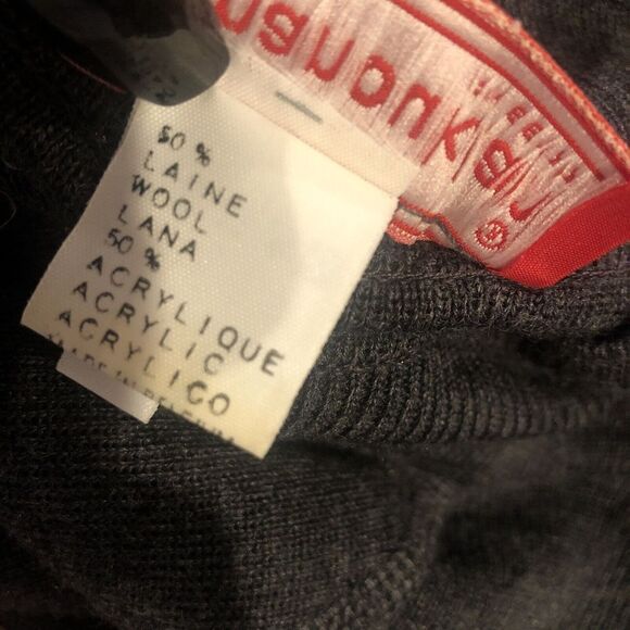 Alain Manoukian Wool Blend Zip Sweater Dress Womens Small Large Long Sleeve Gray - Picture 4 of 5